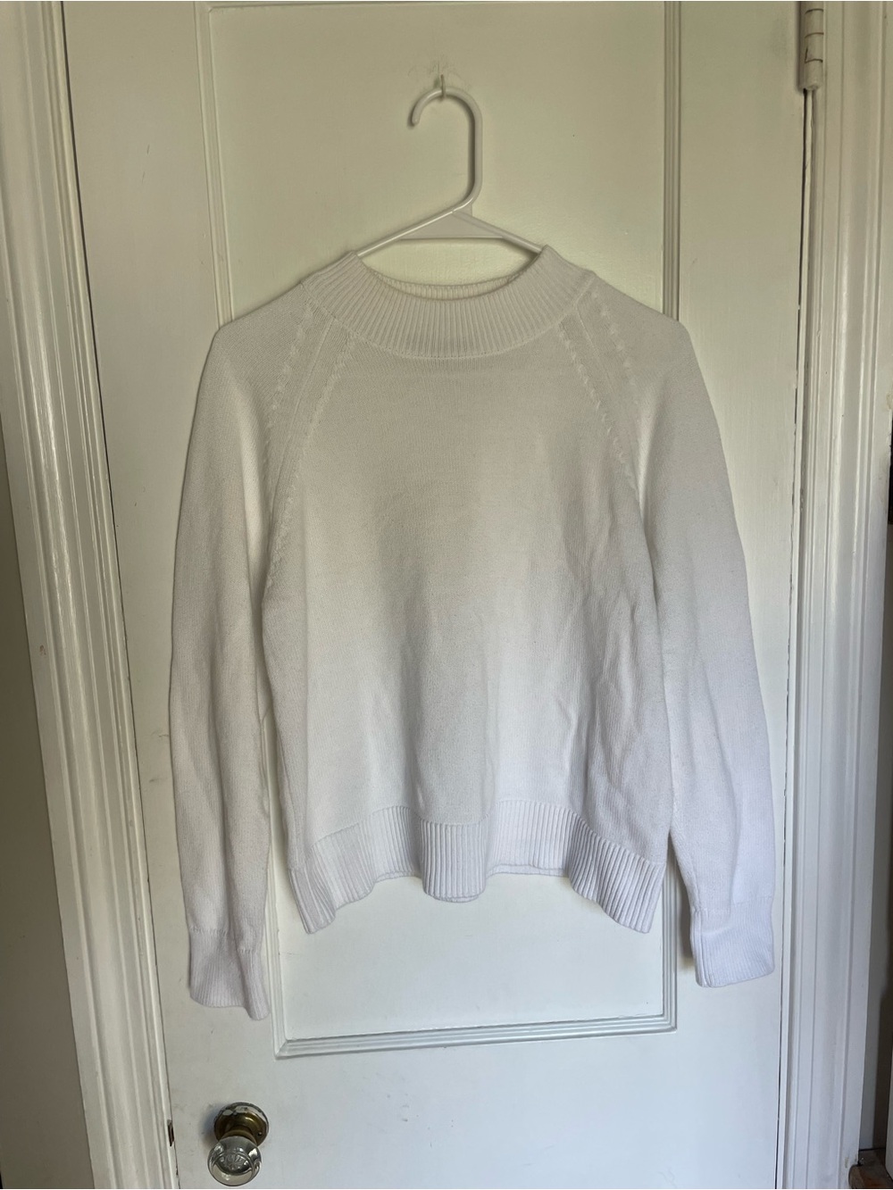 Quince White Crewneck Sweater Women’s Sz Small 100% Organic Cotton